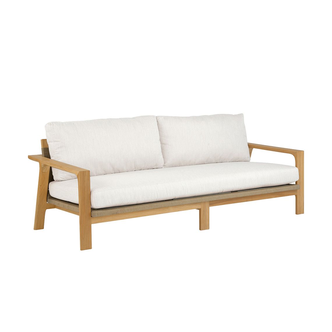 hana** HANA Modern Linen Sofa w/ Arm Pockets by Crown Comfort - On