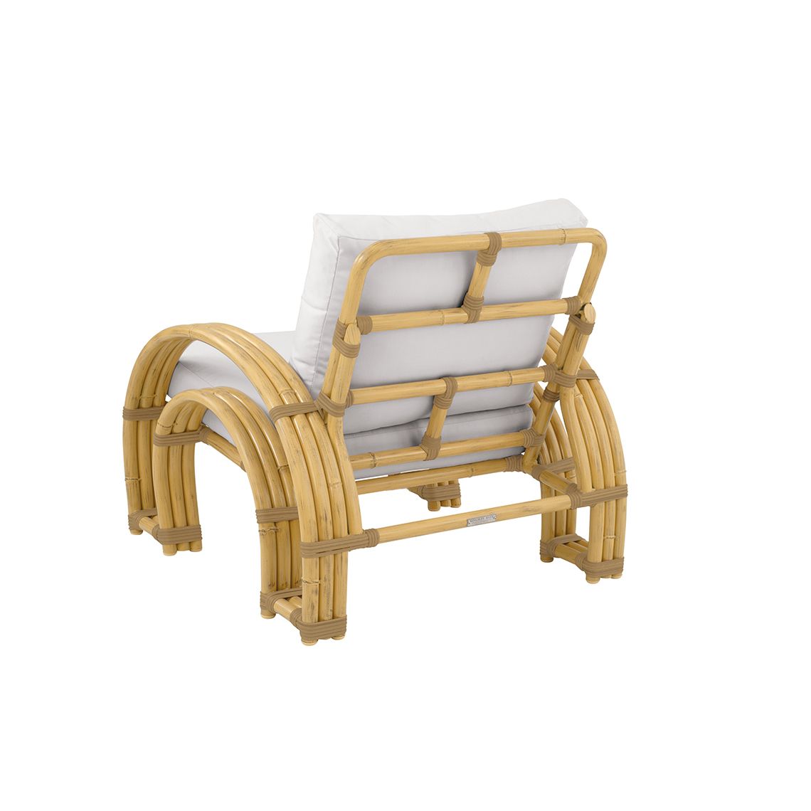 The Palm Springs Lounge Chair brings mid-century style to outdoor spaces with its powder-coated aluminum frame and rattan revival design. Built to withstand direct sun, rain, poolside conditions, and salt air. - alternate view