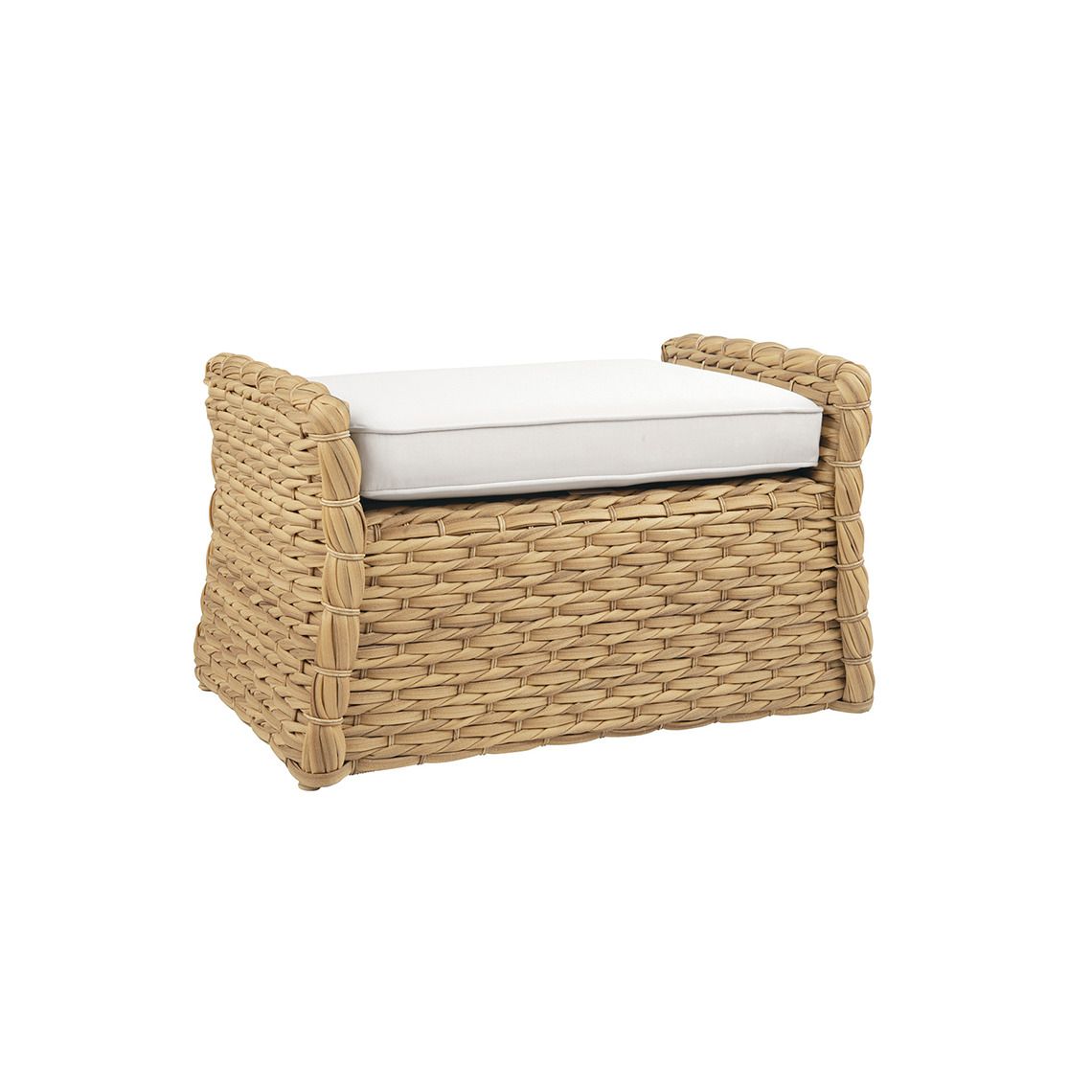 The Vero Ottoman is a outdoor ottoman crafted from hand-woven wicker, featuring coastal-inspired gentle curves. By Kingsley Bate. Find a dealer near you.