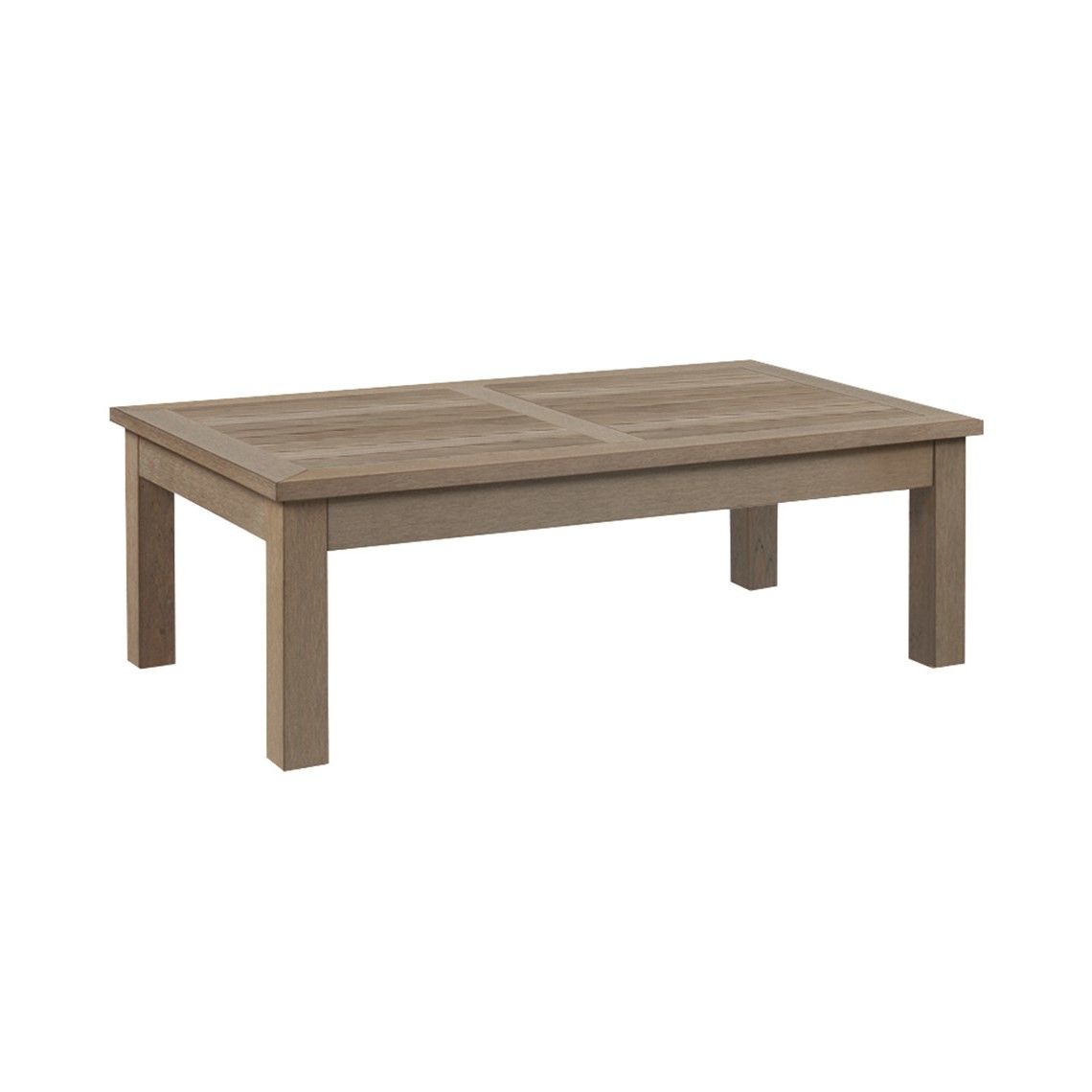 The Sierra Coffee Table combines contemporary design with eco-conscious materials. Its eco-Teak construction offers the beauty of natural wood with superior weather resistance, making it ideal for coastal and diverse climate environments.