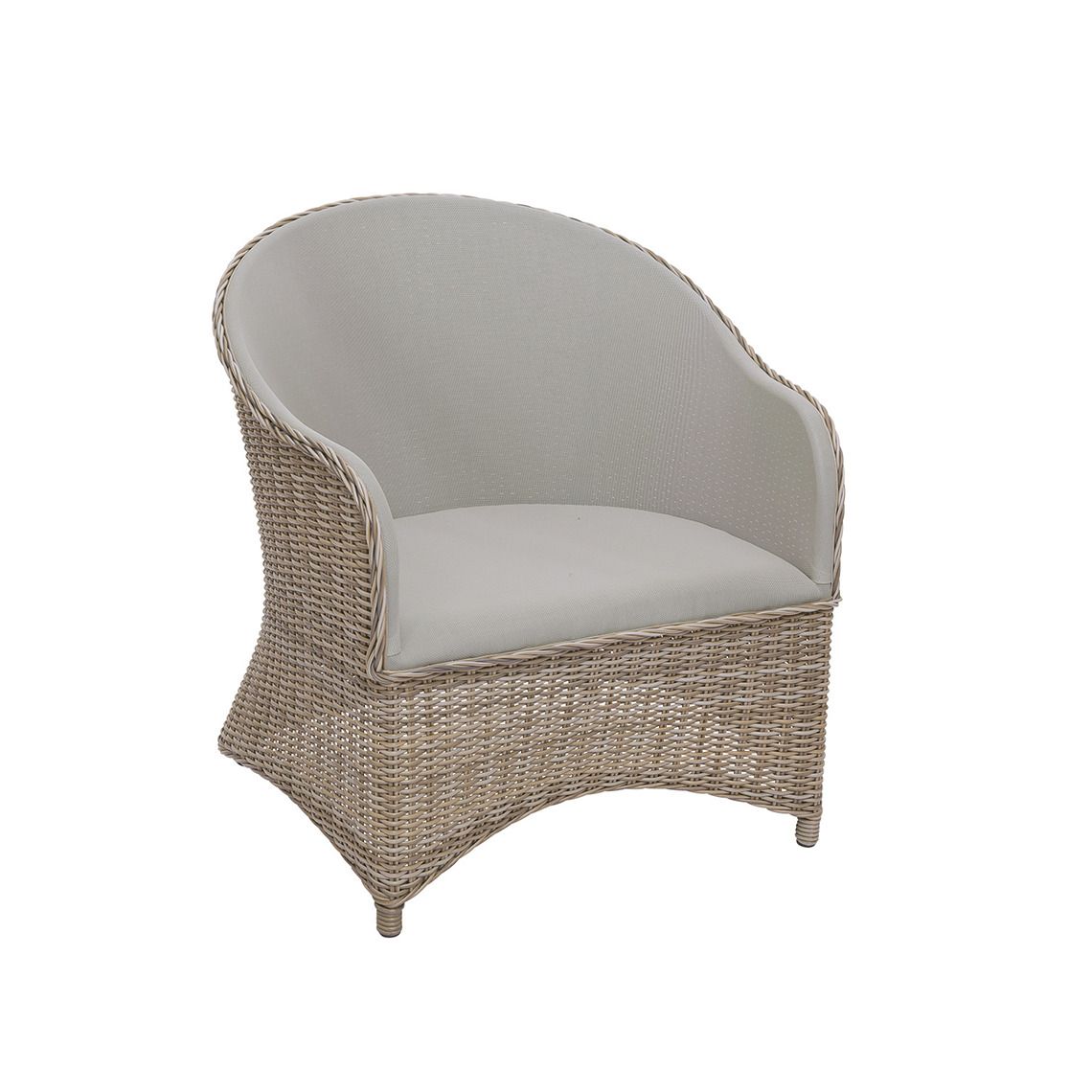 The Milano Club Chair combines traditional hand-woven wicker craftsmanship with contemporary sling seating for a fresh take on outdoor furniture. Lightweight yet durable, it offers fade-resistant materials and easy maintenance.