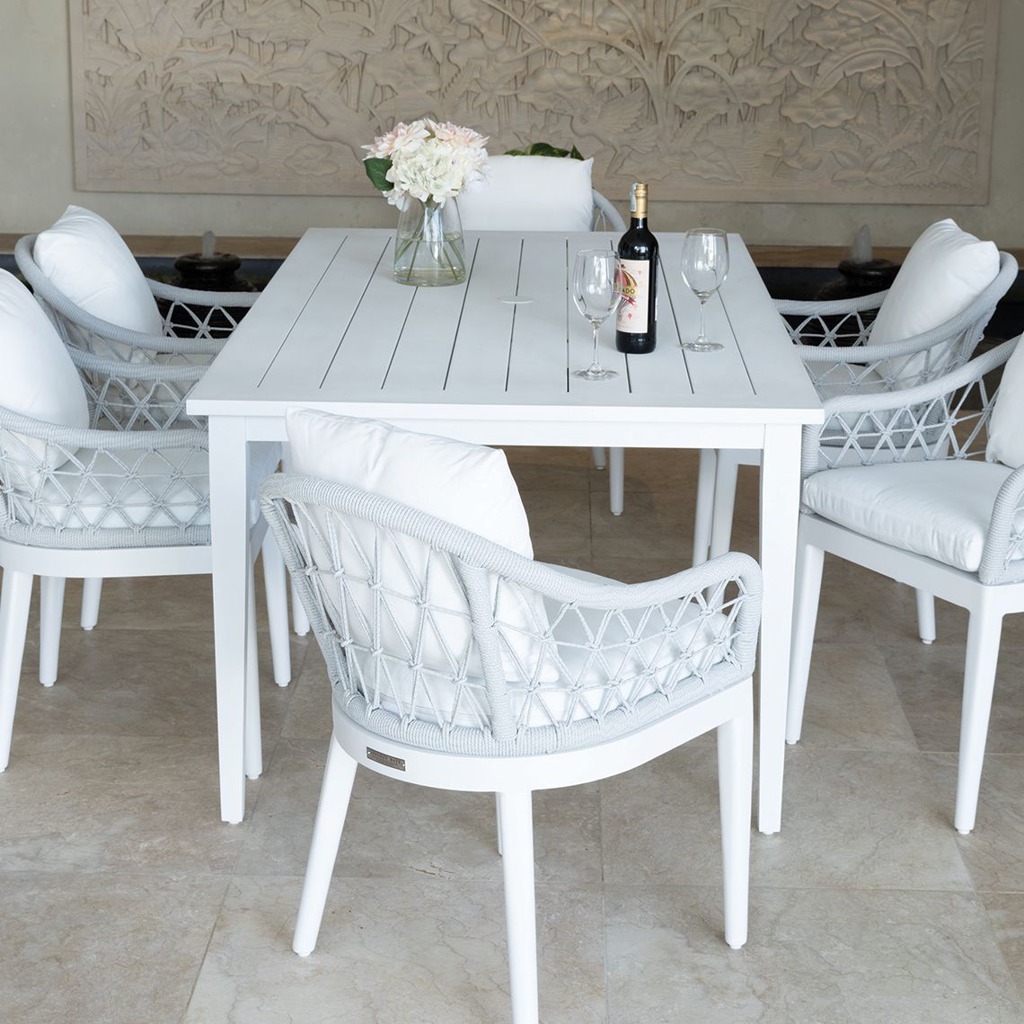 Tribeca Aluminum 72" Outdoor Dining Table - Image 3