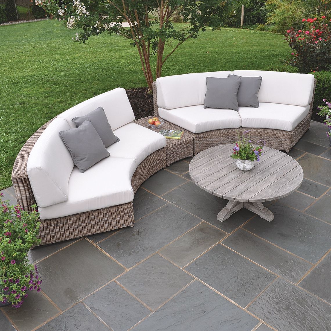 Sag Harbor Curved Armless Settee - Image 3