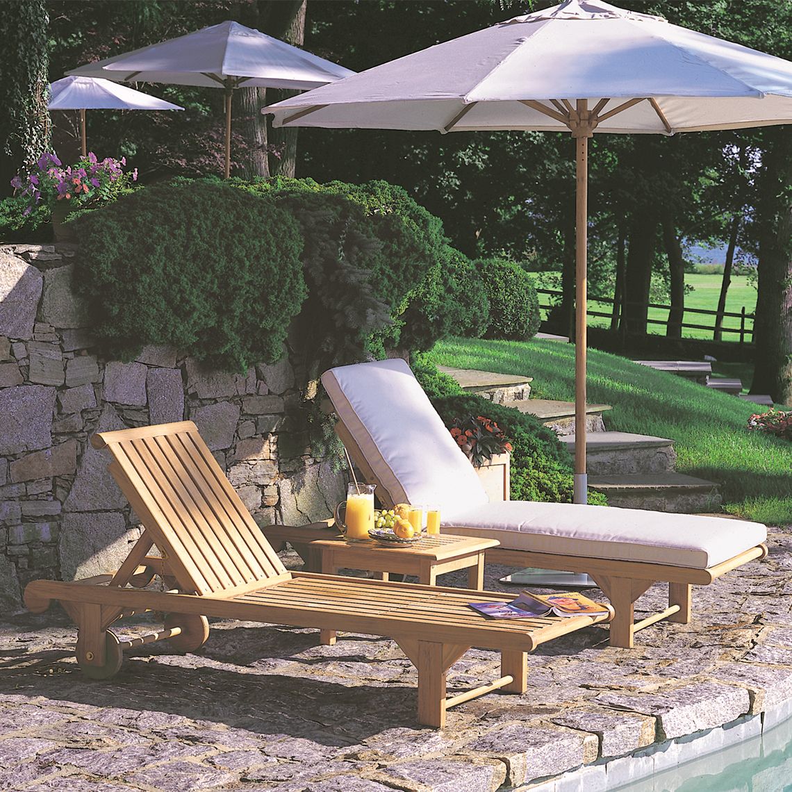 Nantucket Teak Chaise Lounge - Image 2