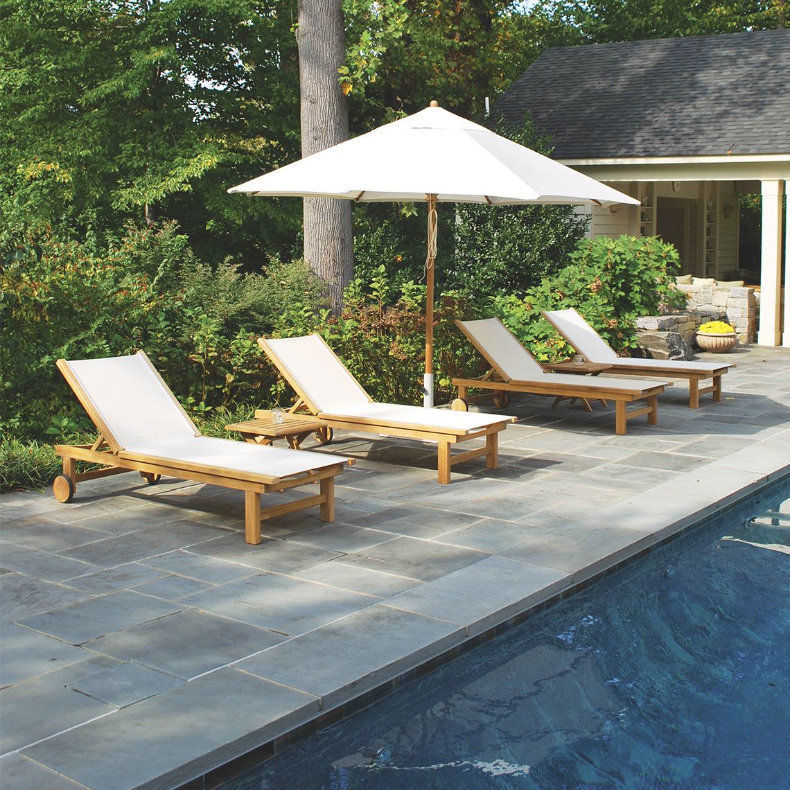 St. Tropez Teak Chaise Lounge - Image 4