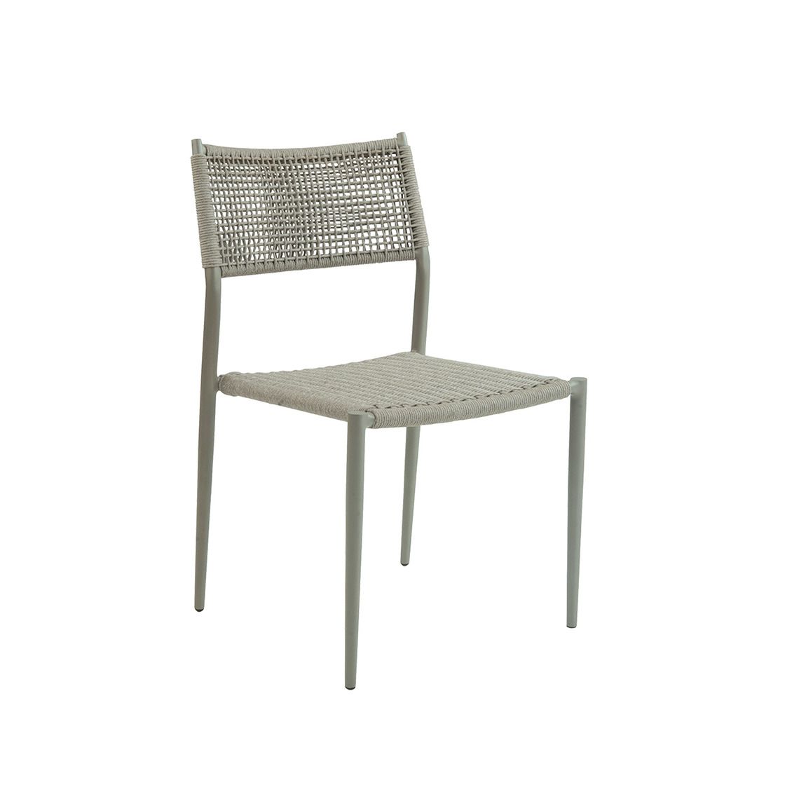 The La Jolla Dining Side Chair combines contemporary design with exceptional durability. Its powder-coated aluminum frame and weather-friendly rope construction withstand direct sun, rain, poolside conditions, and salt air.
