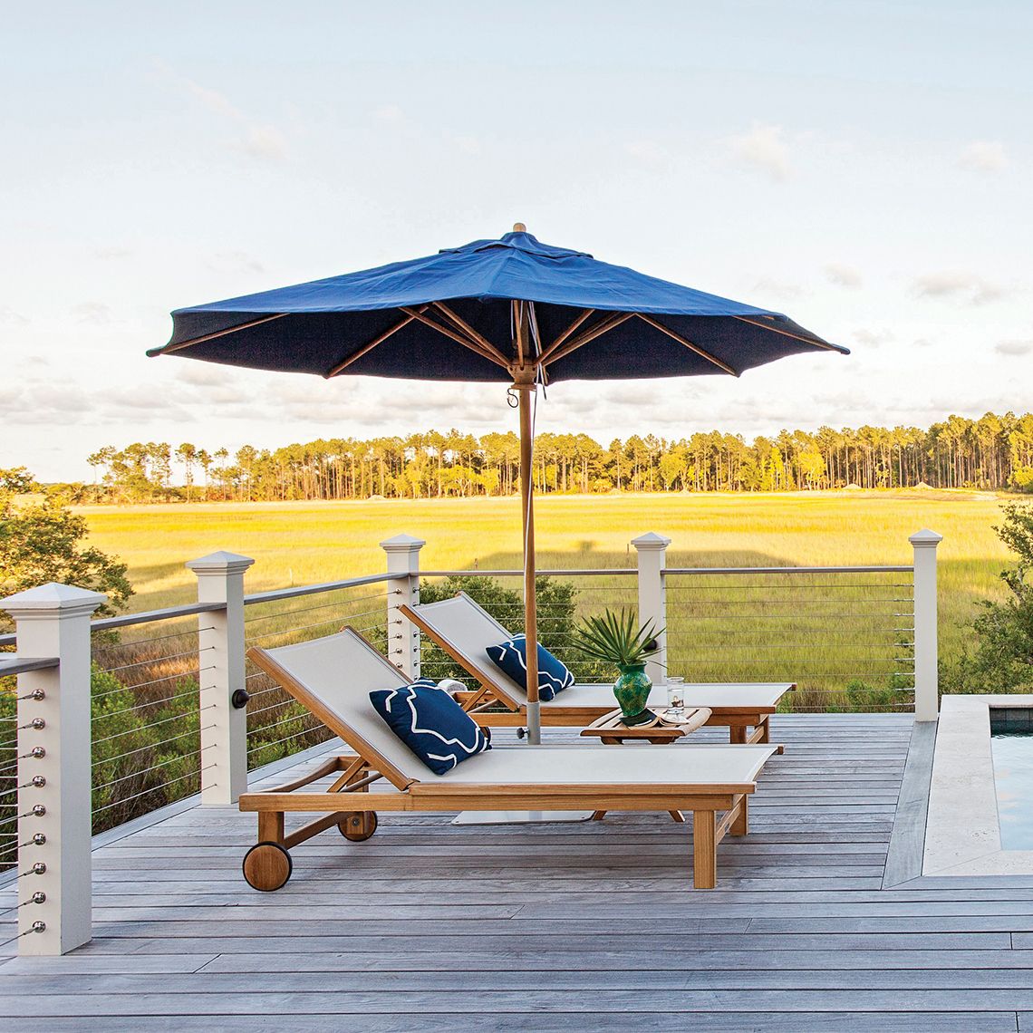 St. Tropez Teak Chaise Lounge - Image 3