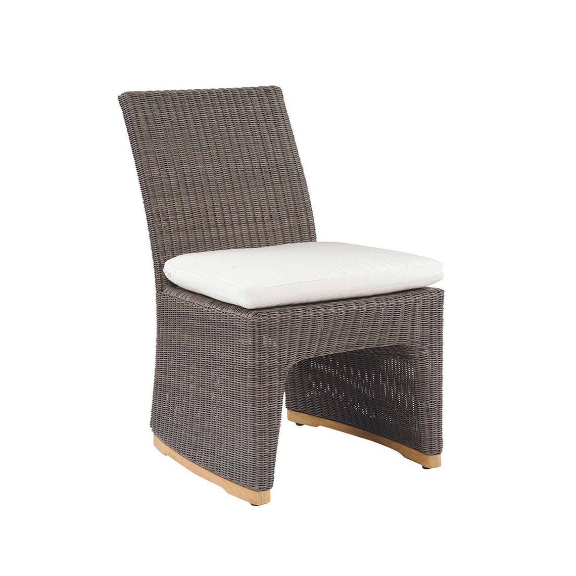 The Westport Dining Side Chair in hand-woven all-weather wicker. Streamlined simplicity with solid teak bases. By Kingsley Bate. Find a dealer near you. - alternate view