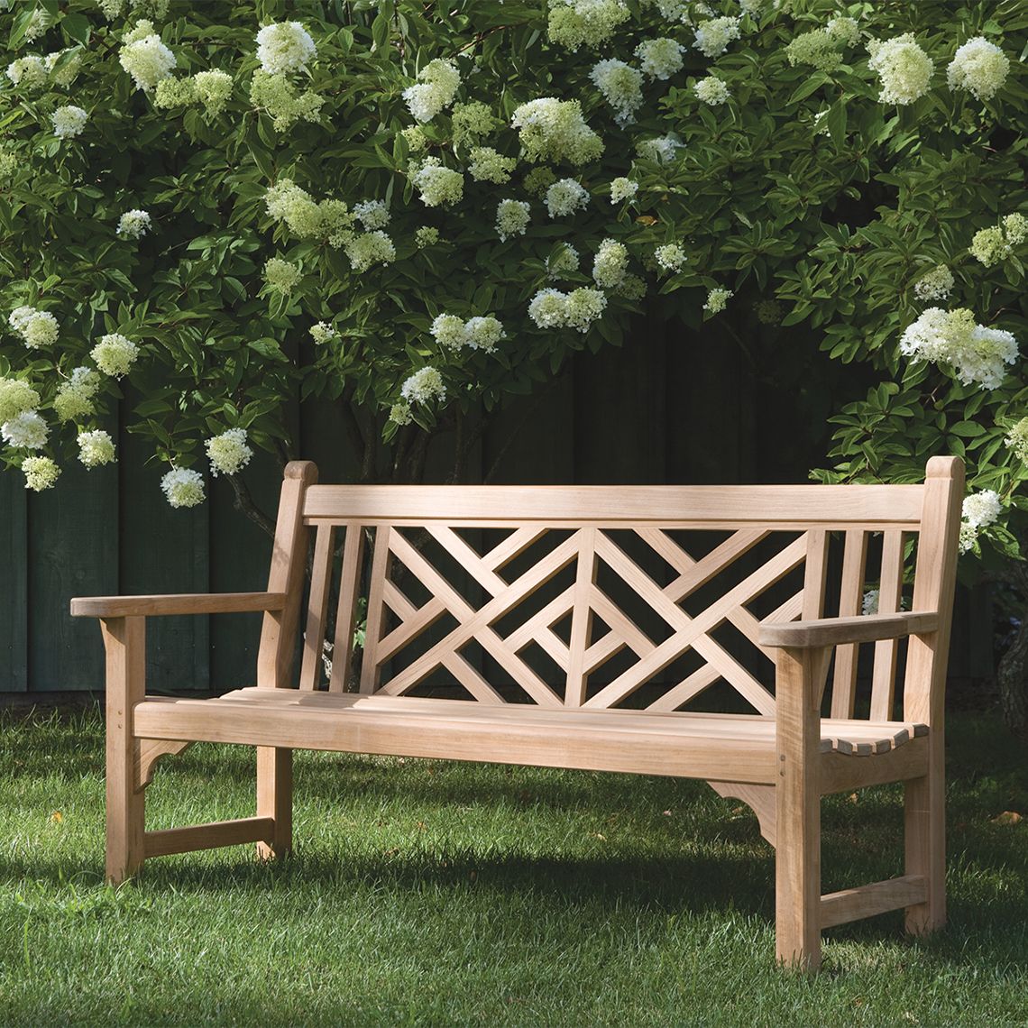 Chippendale 5' Teak Bench - Image 2