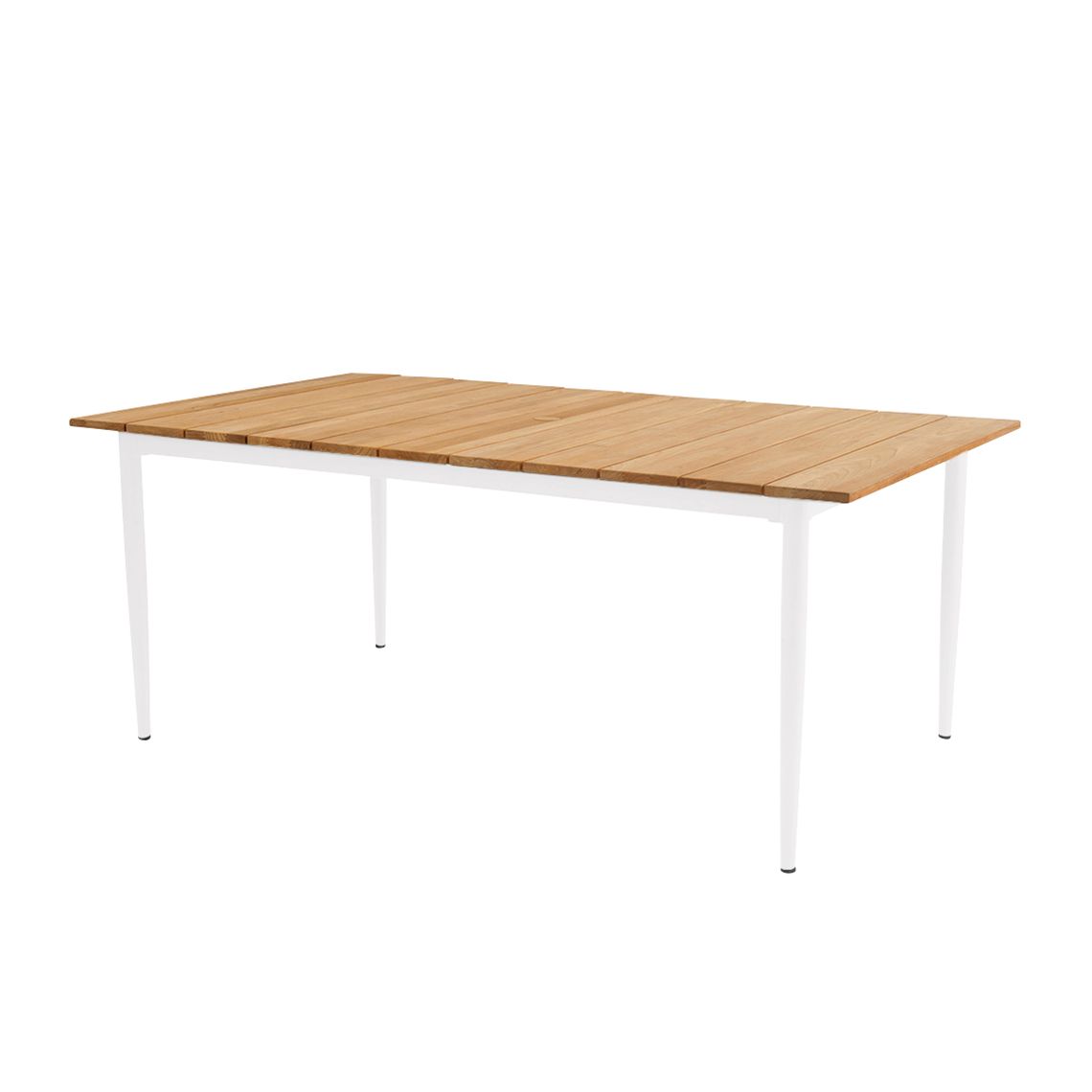 The La Jolla combines durable powder-coated aluminum with Grade A teak for a sophisticated outdoor dining experience. Weather-resistant construction handles direct sun, rain, poolside, and salt air with ease. - alternate view