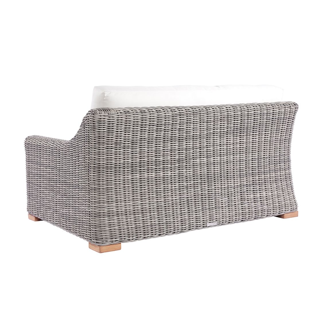 The Tortola Sectional Right Arm Settee in hand-woven all-weather wicker. Grand proportions with extra-deep cushions. By Kingsley Bate. Find a dealer near you. - alternate view