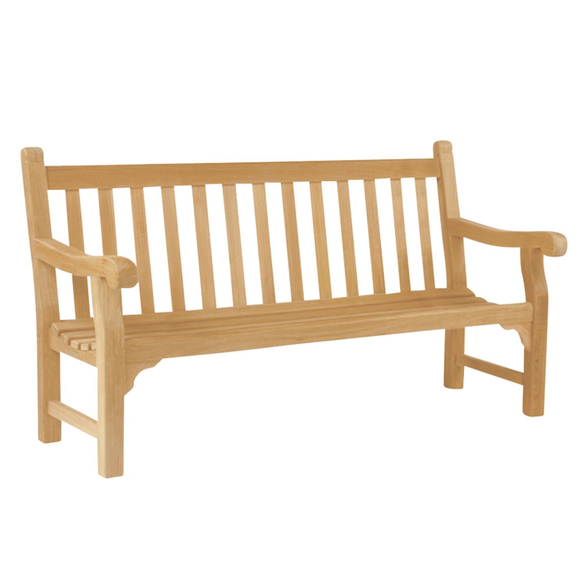 The Hyde Park 6' Bench delivers timeless design and exceptional durability with solid Grade A teak construction. Its classic proportions and weather-resistant build make it ideal for both residential patios and commercial settings.