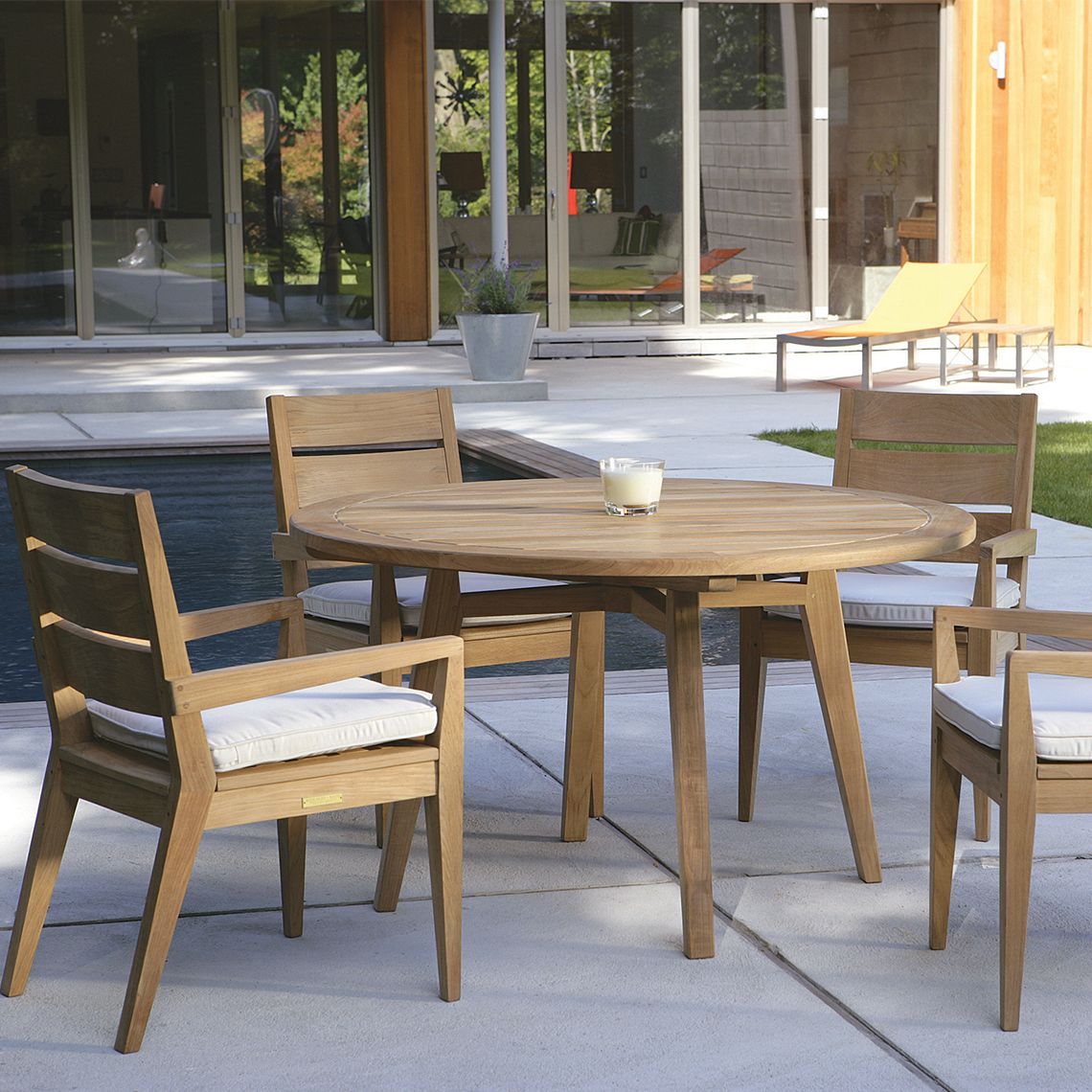 Algarve 52" Round Teak Dining Table - Image 2