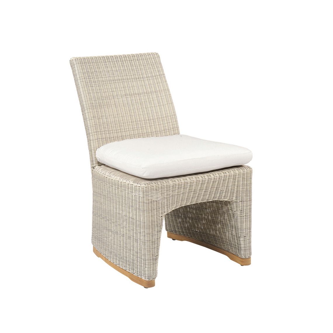The Westport Dining Side Chair in hand-woven all-weather wicker. Streamlined simplicity with solid teak bases. By Kingsley Bate. Find a dealer near you.