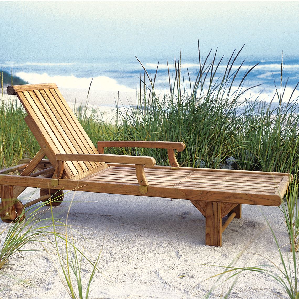 Nantucket Teak Chaise Lounge - Image 3
