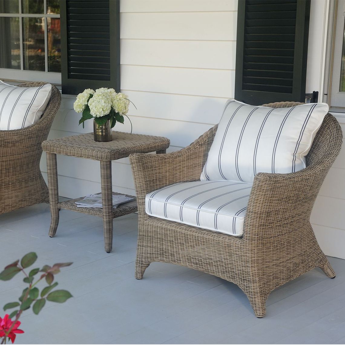 Cape Cod All-Weather Wicker Side Table - Image 2
