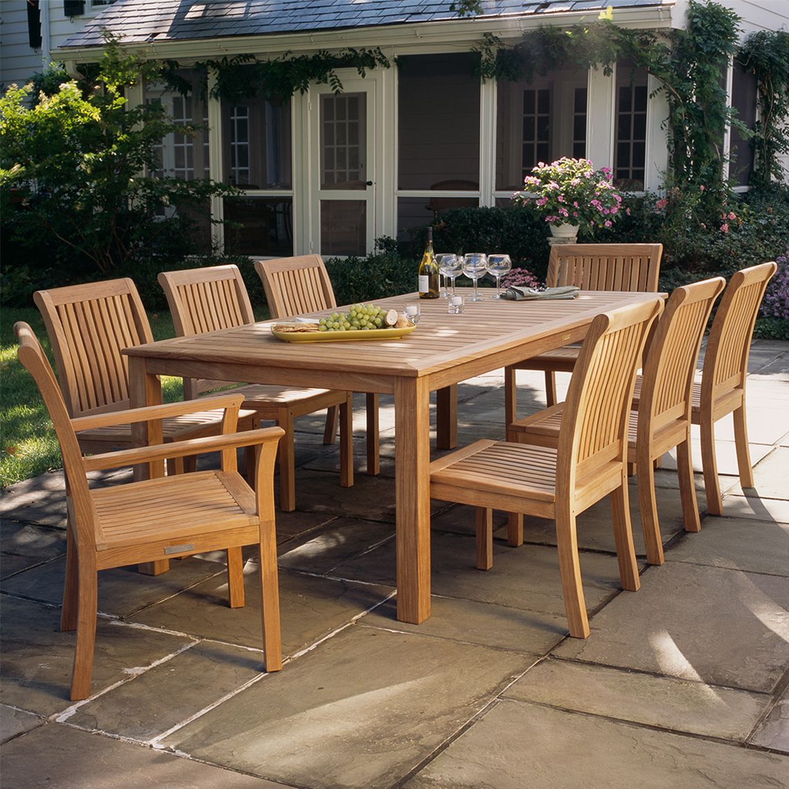 Wainscott 85" Rectangular Teak Dining Table - Image 3