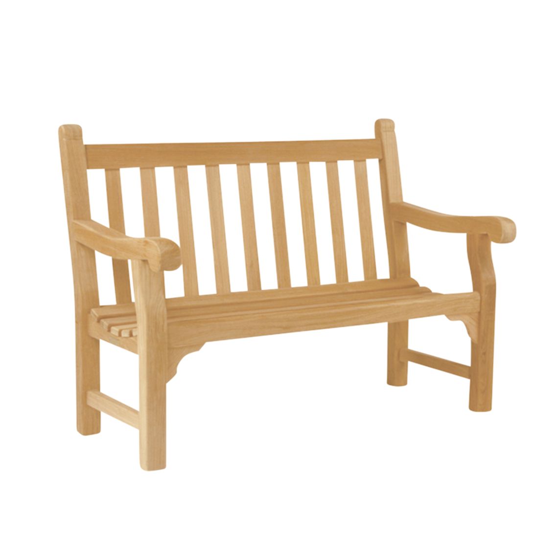 The Hyde Park 4' Bench combines timeless traditional design with premium Grade A teak construction. Built to withstand diverse climates including salt air, rain, and snow, this bench offers classic proportions ideal for high-traffic outdoor settings.