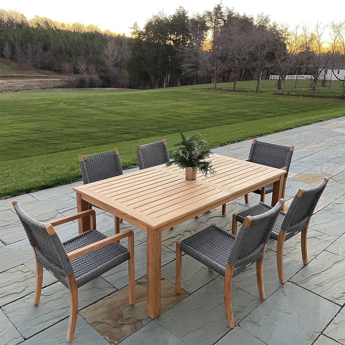 Bainbridge 72.5" Rectangular Teak Dining Table - Image 3