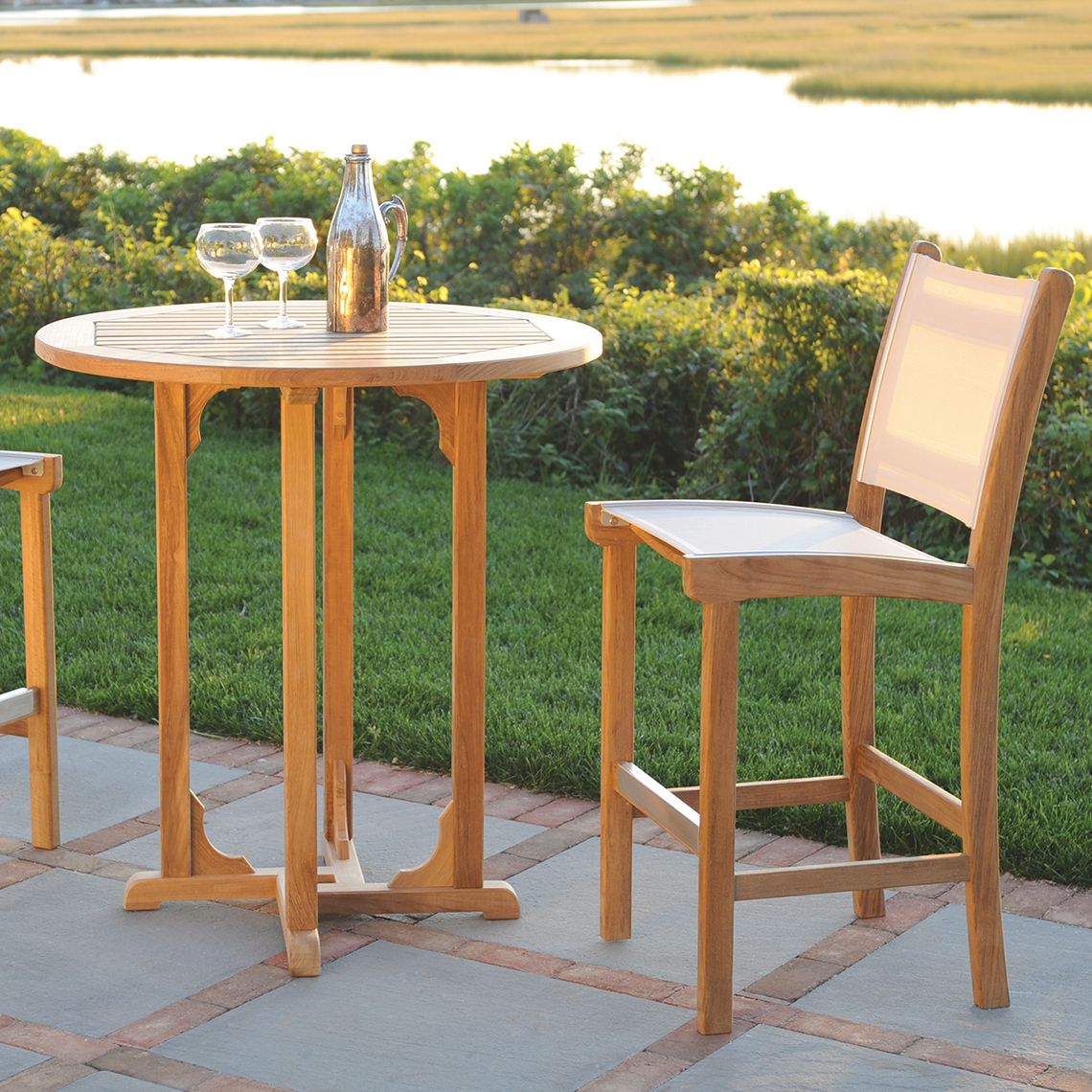 St. Tropez Teak Bar Chair - Image 2