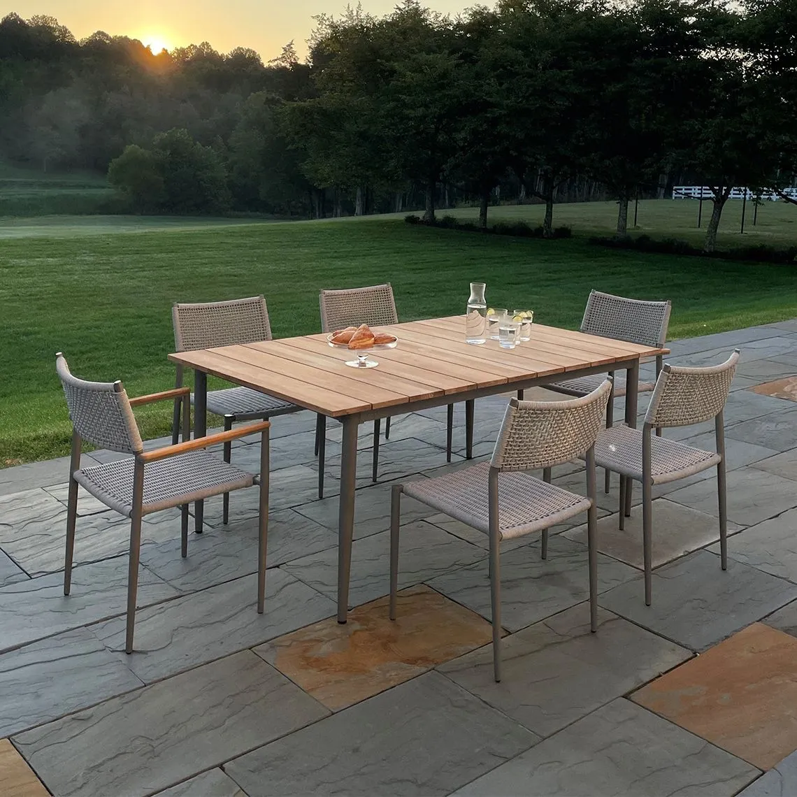 Aluminum Outdoor Dining Armchair – La Jolla | Kingsley Bate
