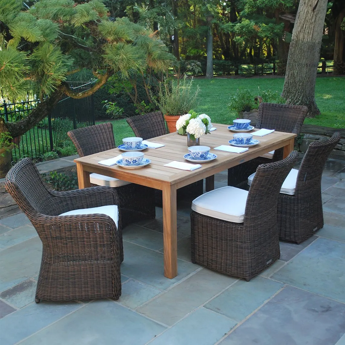 Wicker Outdoor Dining Armchair – Sag Harbor | Kingsley Bate