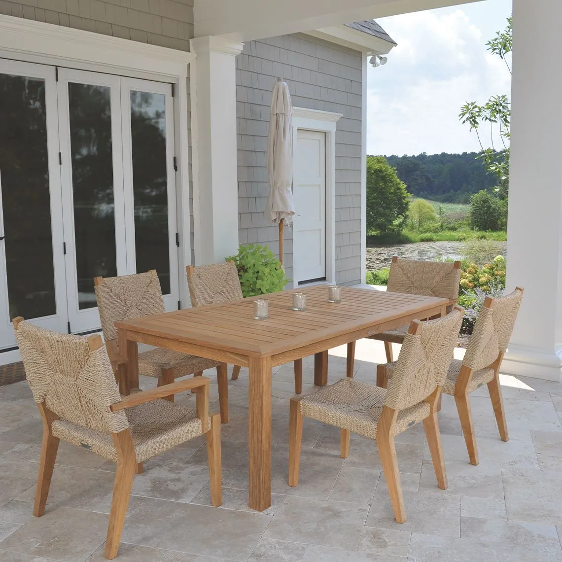 Teak Outdoor Dining Side Chair – Hadley | Kingsley Bate | Kingsley