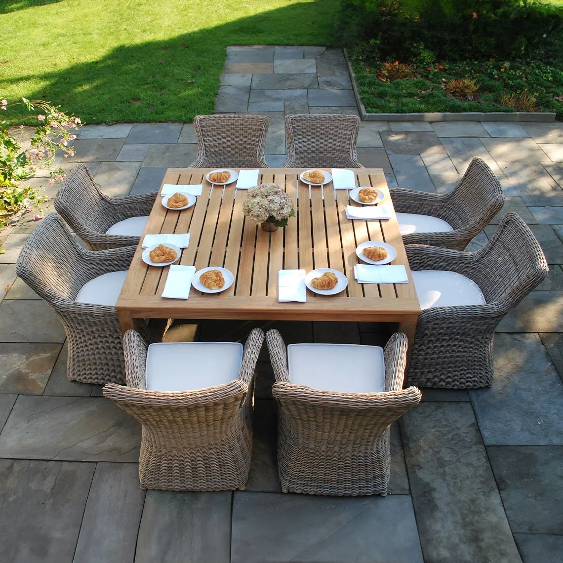 Wicker Outdoor Dining Armchair – Sag Harbor | Kingsley Bate